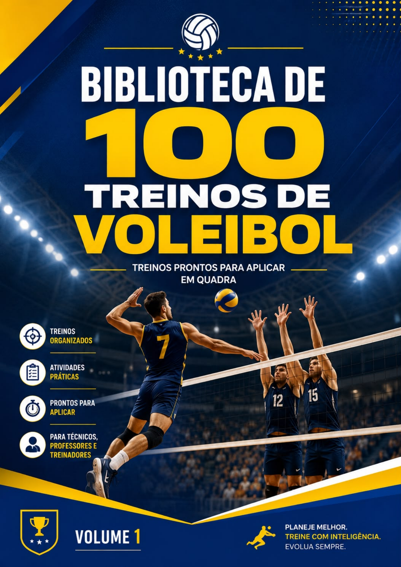 Capa da Biblioteca de 100 Treinos de Volei